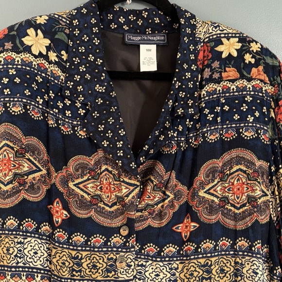 Vintage‎ Maggie McNaughton Blazer Womens 18W Floral Cottagecore Boho NWT - Picture 2 of 9